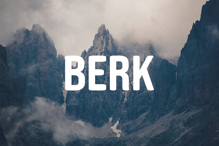 Przykład czcionki Berk